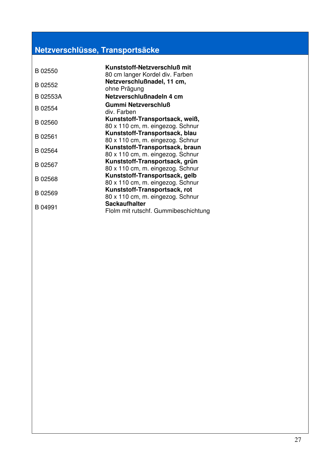 Vorschau Betriebsmittelkatalog Seite 27